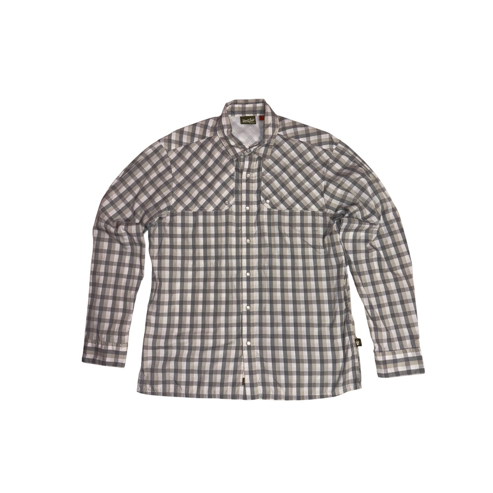 HOWLER BROS Pescador Shirt Mens S Grey Pearl Snap Vented Fishing Long Sleeve